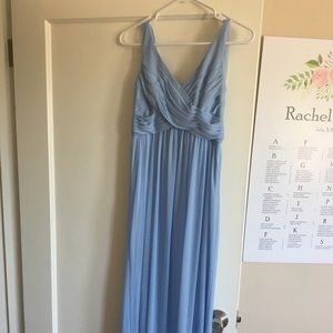 David's bridal ice blue formal dress